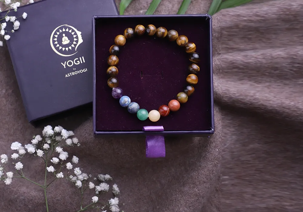 7 Chakra Tiger Eye Bracelet 7 Chakra Tiger Eye Bracelet